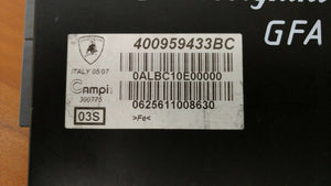 LAMBORGHINI GALLARDO 2007 GFA COMPUTER MODULE OEM 400959433BC