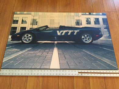 LAMBORGHINI DIABLO VTTT WOODEN POSTER BEAUTIFUL!! *COLLECTOR ITEM*