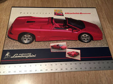 RED LAMBORGHINI DIABLO ROADSTER WOODEN POSTER BEAUTIFUL!!
