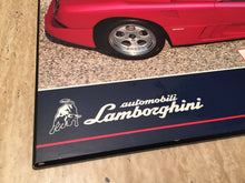 RED LAMBORGHINI DIABLO ROADSTER WOODEN POSTER BEAUTIFUL!!