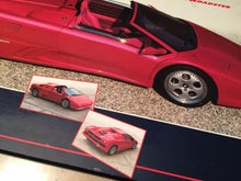 RED LAMBORGHINI DIABLO ROADSTER WOODEN POSTER BEAUTIFUL!!