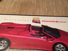 RED LAMBORGHINI DIABLO ROADSTER WOODEN POSTER BEAUTIFUL!!