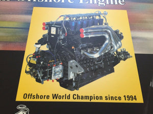 LAMBORGHINI OFFSHORE WORLD CHAMPION 1998 WOODEN POSTER *COLLECTOR ITEM*
