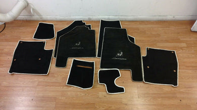LAMBORGHINI MURCIELAGO LP640 INTERIOR FLOOR MATS WHITE CARPETS OEM BULL LOGO