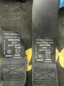 ASTON MARTIN RAPIDE SEAT BELT BUCKLE 4 PIECE SET OEM AD43613K22AC AD43-613K22AD