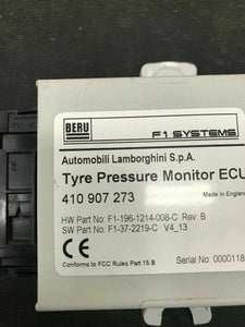 LAMBORGHINI MURCIELAGO 640 CONTROL UNIT TIRE PRESSURE CHECK TPMS OEM 410907273