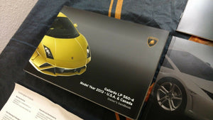 2013 LAMBORGHINI GALLARDO LP560 COUPE COMPLETE OWNERS MANUAL WITH BRIEFCASE OEM