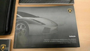 LAMBORGHINI GALLARDO SUPERLEGGERA 2008 OWNERS MANUAL SET ALCANTARA CASE OEM