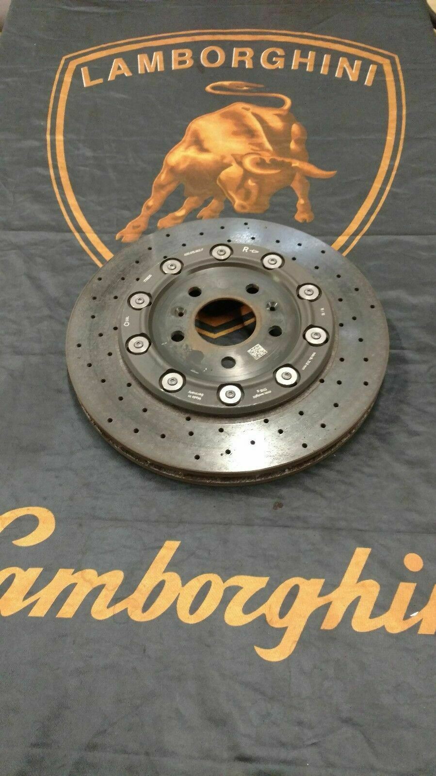 AUDI R8 HURACAN LP560 REAR RIGHT PASSENGER SIDE CARBON CERAMIC BRAKE DISC OEM