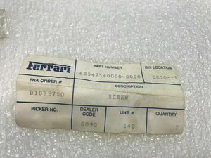 FERRARI 348 360 488 612 CALIFORNIA ENZO F12 ENGINE BONNET SCREW OEM 63343400