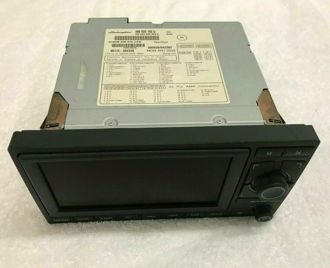 LAMBORGHINI GALLARDO SPYDER RADIO NAVIGATION DISPLAY SCREEN OEM 400035192J