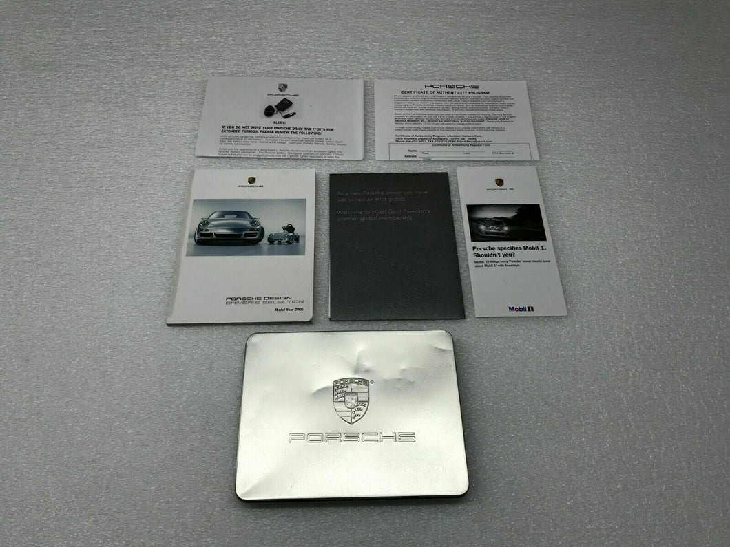 2005 PORSCHE 911 PORSCHE DESIGN DRIVER'S SELECTION & PAPERWORK SILVER TIN OEM