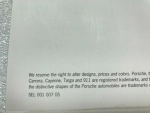 2005 PORSCHE 911 PORSCHE DESIGN DRIVER'S SELECTION & PAPERWORK SILVER TIN OEM