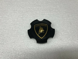 LAMBORGHINI MURCIELAGO COUPE ROADSTER RIM CENTER RIM CAP BLACK OEM 410601147B