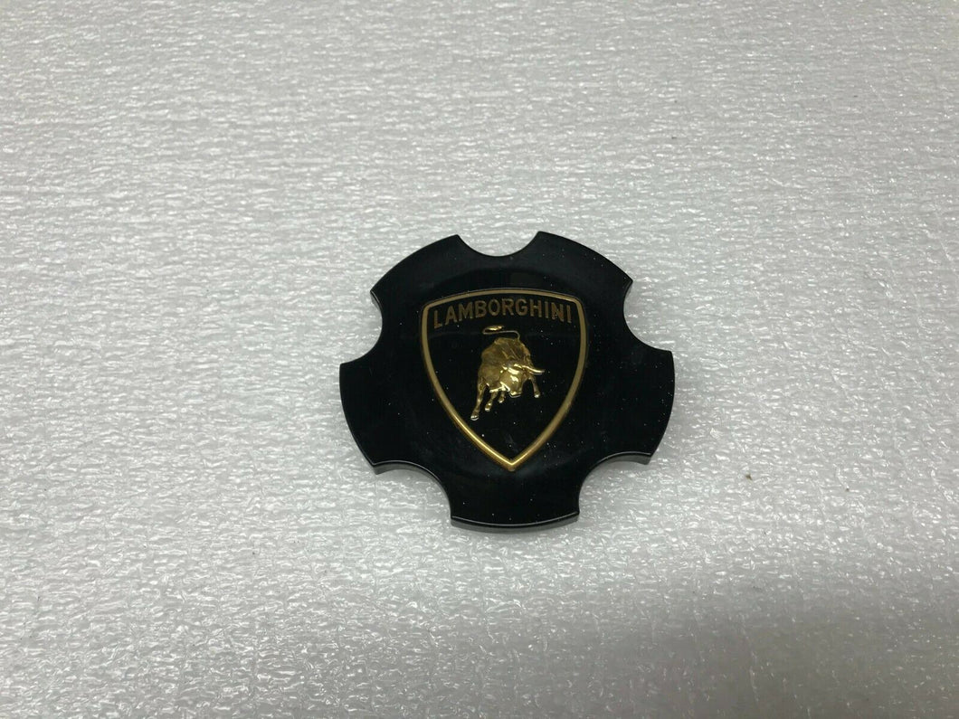 LAMBORGHINI MURCIELAGO COUPE ROADSTER RIM CENTER RIM CAP BLACK OEM 410601147B