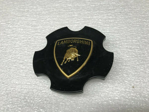 LAMBORGHINI MURCIELAGO COUPE ROADSTER RIM CENTER RIM CAP BLACK OEM 410601147B