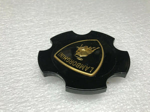 LAMBORGHINI MURCIELAGO COUPE ROADSTER RIM CENTER RIM CAP BLACK OEM 410601147B